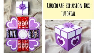 Birthday Explosion BoxHow to make Explosion BoxChocolate Explosion BoxExplosion Box tutorialGift [upl. by Aggappora]