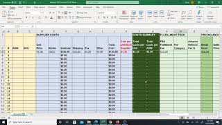 Free Amazon FBA Spreadsheet Calculates Costs Fees Break Even and Profit [upl. by Eihpos]