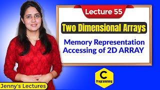 C55 Access Array Elements Memory Representation of 2D Arrays  C Programming Tutorials [upl. by Oza854]