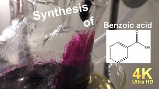 Synthesis of benzoic acid Oxidation of toluene [upl. by Ainessey]