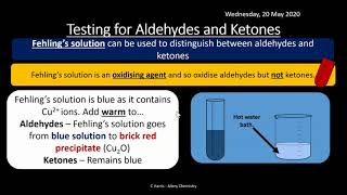 AQA 38 Aldehydes and Ketones REVISION [upl. by Nylasor]