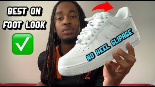 HOW TO LACE AIR FORCE ONES LOW Avoid Heel Slipage [upl. by Ahcsap]