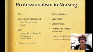 Professionalism in Nursing [upl. by Amelina104]