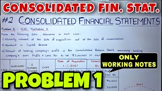 2 Consolidated Financial Statements  Problem 1  CA INTER  By Saheb Academy [upl. by Annaet421]