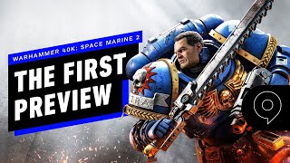 Warhammer 40000 Space Marine 2  The First Preview  gamescom 2023 [upl. by Assilam]