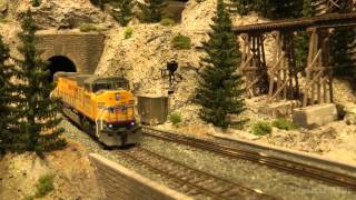 Wonderful US model railroad layout in HO scale [upl. by Aivun]