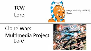 TCW vs Clone Wars Multimedia Project Lore [upl. by Inan56]