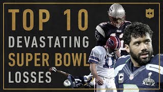 Top 10 Most Devastating Super Bowl Losses of AllTime  Vault Stories [upl. by Nirual]