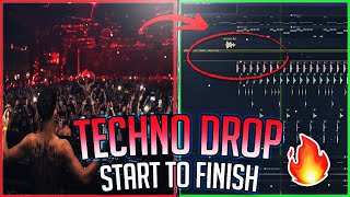 Making A Techno Drop From Scratch FL Studio Tutorial [upl. by Anividul]