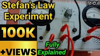 How To Verify Stefans Law  Engineering Physics [upl. by Ody]