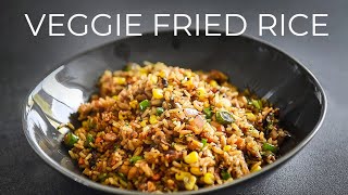 Vegetable Fried Rice Recipe  EASY Vegetarian Chinese dinner idea [upl. by Blank]