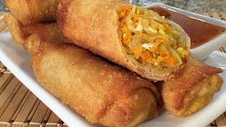 How To Make Vegetable Egg RollsChinese Food RecipesVeggie Restaurant Style [upl. by Brynn]