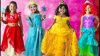 16 Halloween Costumes Disney Princess Anna Queen Elsa Kids Costume Runway Show [upl. by Alegnat]