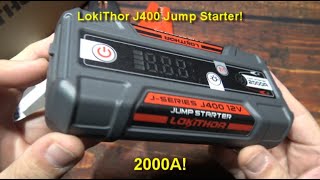 LOKITHOR J400 Jump Starter Review 2000A Power Bank amp Flood Light Great Sales Event [upl. by De]