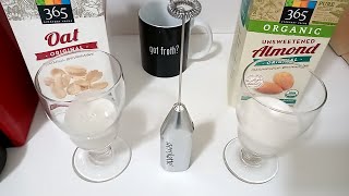 Oat Milk vs Almond Milk part 2 Frothing Test [upl. by Ellehcal]