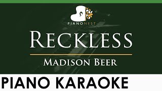 Madison Beer  Reckless  LOWER Key Piano Karaoke Instrumental [upl. by Nivaj94]