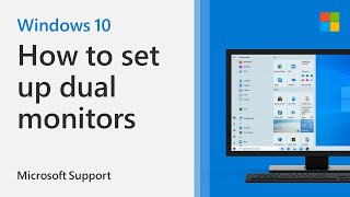 How to set up multiple monitors on Windows 10  Microsoft [upl. by Raye144]