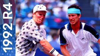 22yearold Jim Courier vs 33yearold John McEnroe Full Match  US Open 1992 Round 4 [upl. by Bron510]