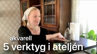 Måla akvarell för nybörjare  mina 5 favoritverktyg [upl. by Uolymme]