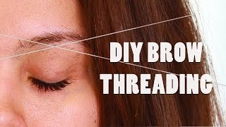 DIY BROW THREADING TUTORIAL AT HOME SHAPING [upl. by Ennaj187]