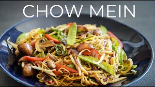 Vegetable Chow Mein Recipe  EASY Chinese vegan Noodles dinner idea [upl. by Vijar]