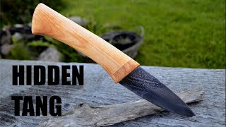 Knife making Hidden Tang Knife Handle [upl. by Painter940]