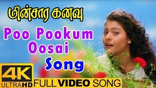 Minsara Kanavu Tamil Movie  Anbendra Song  Video Songs 4K  Kajol  Arvind Swamy  A R Rahman [upl. by Fregger555]