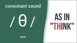 TH Consonant Sound  θ  as in quotthinkquot American English Pronunciation [upl. by Aronek299]