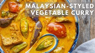 Malaysianstyled Vegetable Curry with homemade sambal  超级下饭蔬菜咖喱 [upl. by Shaver]