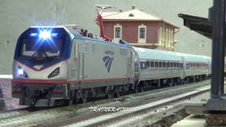 Modern Ho Scale Amtrak Trains Compilation [upl. by Pulling]