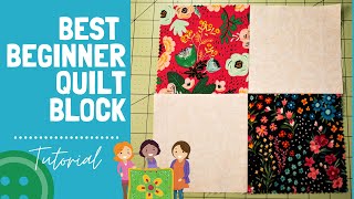 EASIEST QUILT PATTERN FOR A BEGINNER  4 Patch Quilt Block Tutorial [upl. by Langer161]