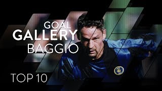 ROBERTO BAGGIO  INTER TOP 10 GOALS  Goal Gallery 🇮🇹🖤💙 [upl. by Mcgraw]