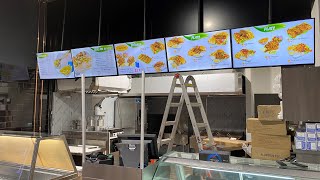 Digital signage player  menu design  Restaurant  Installation  TV Mediatech [upl. by Eijneb]