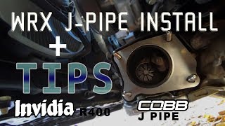 J Pipe Install on WRX Tips on not breaking studsBest sound from Turboback exhaust [upl. by Wadleigh326]