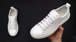 HOW TO BAR LACE YOUR SHOES  SNEAKERS Bar Lacing Styles [upl. by Hannan]