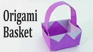 Origami Easter Basket Tutorial Traditional [upl. by Cathryn]