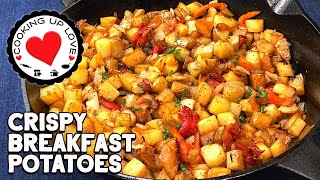 Breakfast Potatoes With Onions And Peppers  Crispy Breakfast Potatoes Recipe  Brunch Food [upl. by Etsirk]