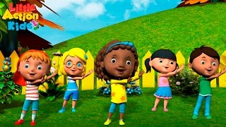 Kids Kindergarten Songs Playlist  Sing amp Dance Along With Little Action Kids [upl. by Brieta527]