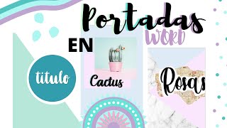 Portadas en Word 💜 Fernanda [upl. by Admama]