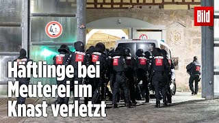 Gefängnismeuterei Polizei stürmt Knast in Thüringen  JVA Untermaßfeld [upl. by Oirromed]