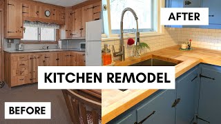 Farmhouse Kitchen Remodel Timelapse  1950s Original Kitchen Before and After [upl. by Nagram]