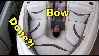 Bayliner Boat Restoration  Part 33  Bow Seat Cushions Complete [upl. by Grayson197]