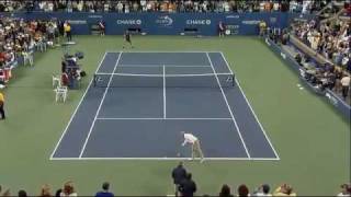 Novak Djokovic imitates John McEnroe  US Open 2009 tennis imitation [upl. by Lundin]