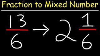 Improper Fractions To Mixed Numbers [upl. by Mintz173]